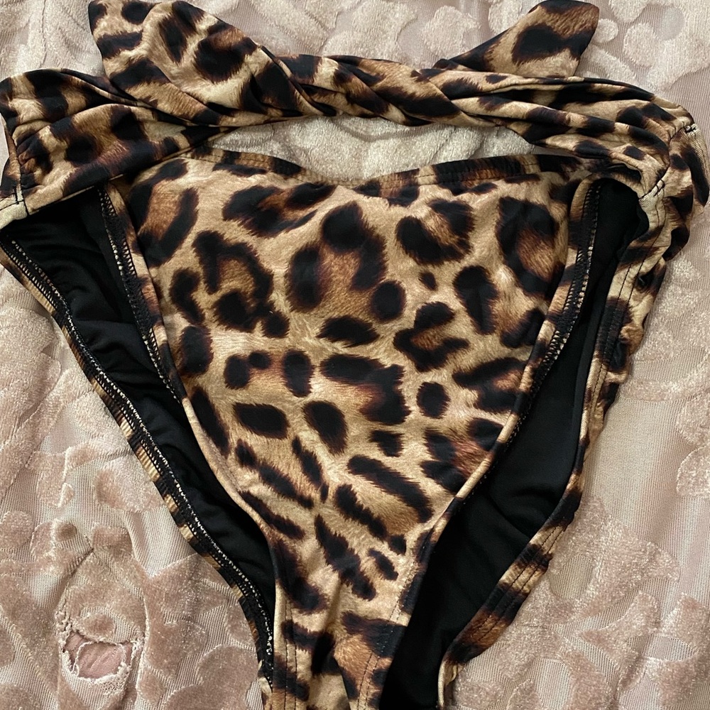 Cheetah bathing suit bottom